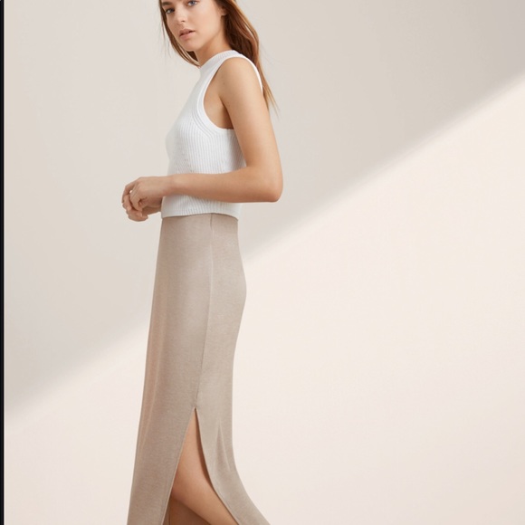 Army green Aritzia BABATON maxi skirt - Picture 4 of 4